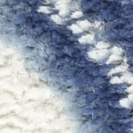 Ivory Blue And Brown Botanical Leaves Area Rug Photo 2