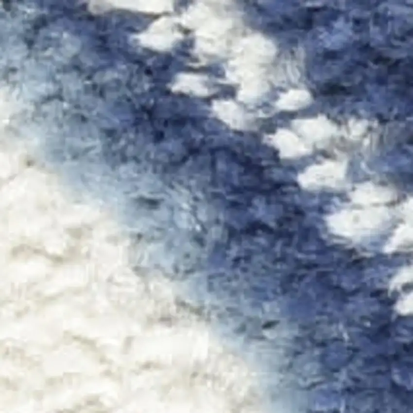 Ivory Blue And Brown Floral Area Rug Photo 2