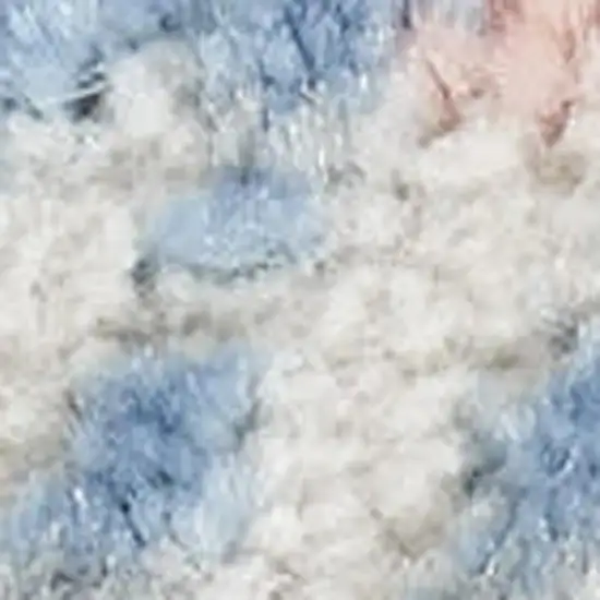 Ivory Blue And Brown Seashell and Coral Area Rug Photo 3