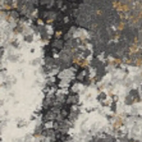 Ivory Blue And Gray Abstract Area Rug Photo 7