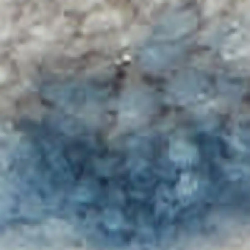 Ivory Blue And Gray Abstract Distressed Area Rug Photo 2