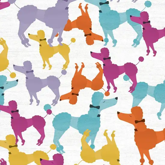 Ivory Blue And Pink Dogs Youthful Washable Area Rug Photo 4