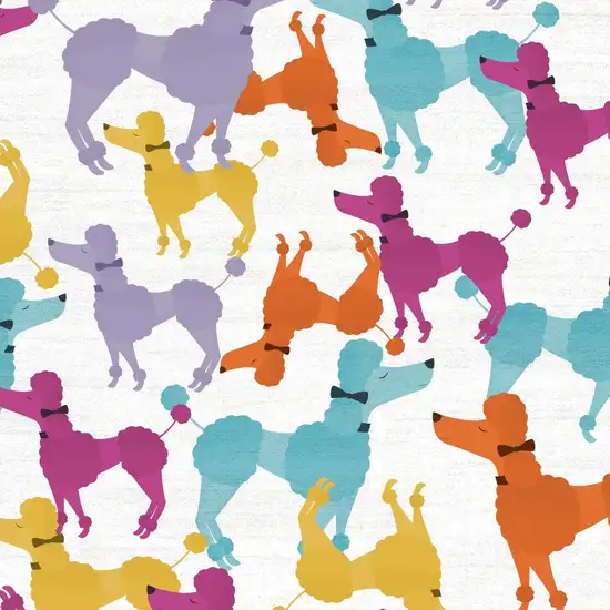 Ivory Blue And Pink Dogs Youthful Washable Area Rug Photo 8