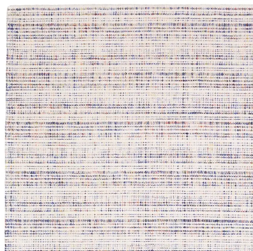 Ivory Blue And Yellow Striped Hand Tufted Area Rug Photo 6