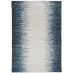 Photo of Ivory Blue Gradient Area Rug