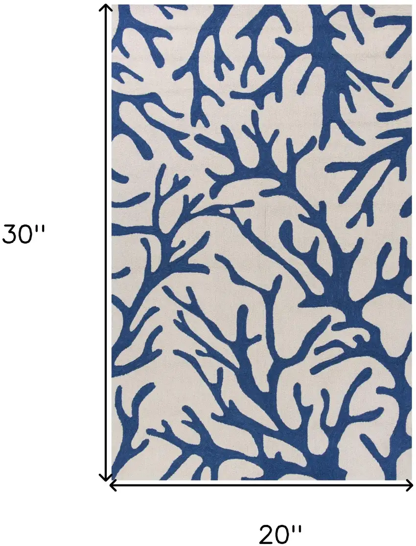 Blue Hand Tufted Area Rug Photo 3