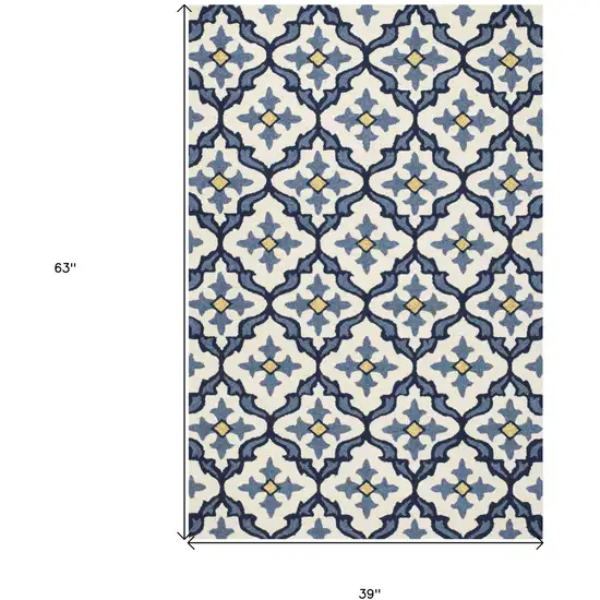 Blue Moroccan Handmade Indoor Outdoor Area Rug Photo 6