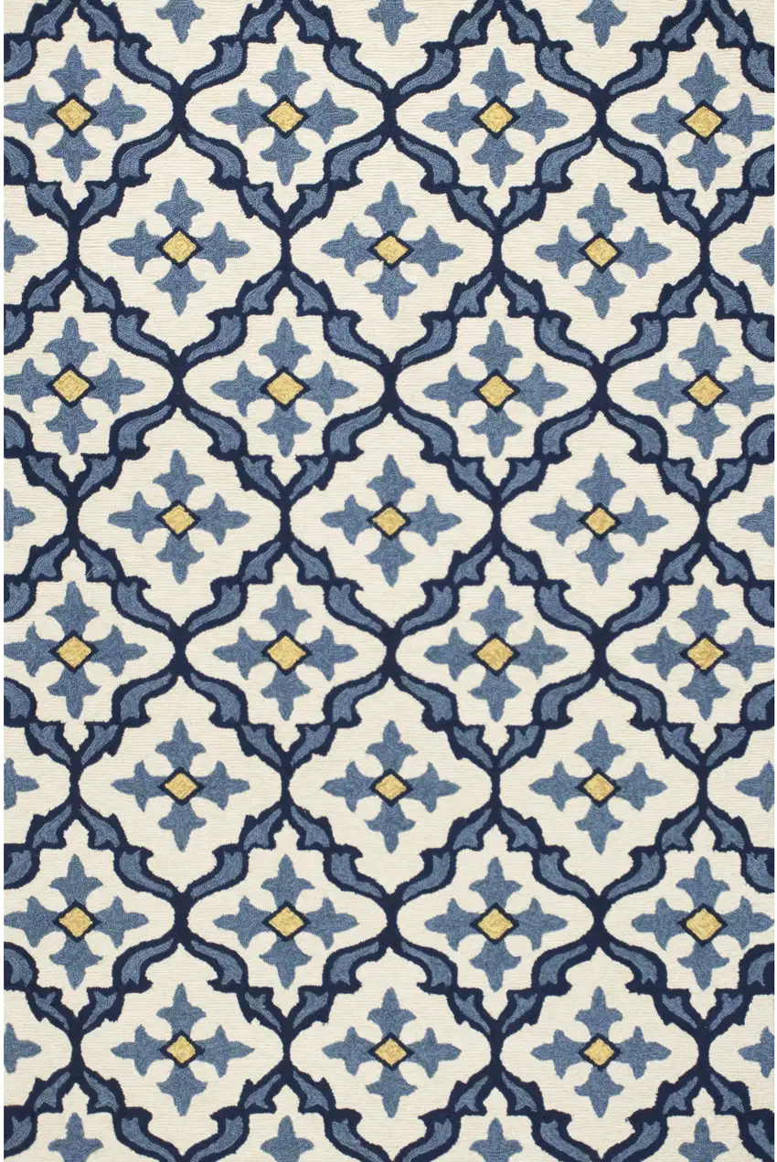 Blue Moroccan Handmade Indoor Outdoor Area Rug Photo 2