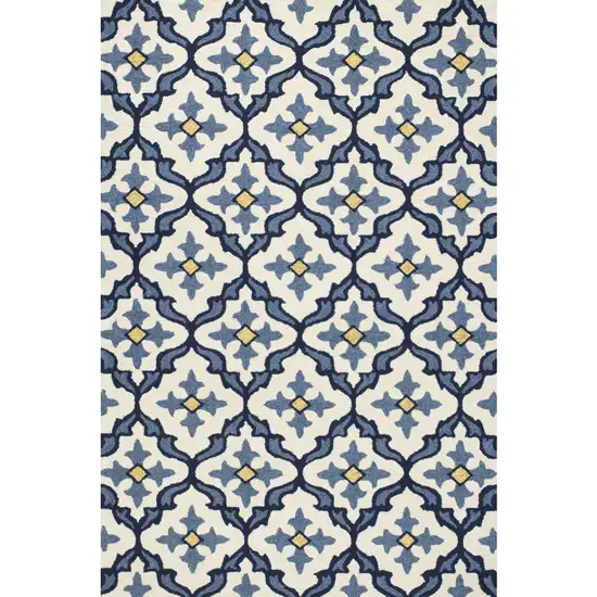 Blue Moroccan Handmade Indoor Outdoor Area Rug Photo 2