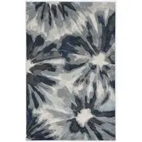 Photo of Ivory Blue Machine Woven Oversized Floral Indoor Area Rug