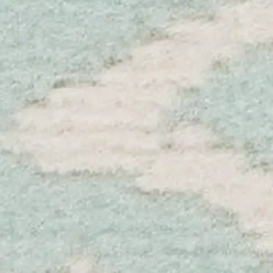 Ivory Blue and Gray Abstract Non Skid Area Rug Photo 7
