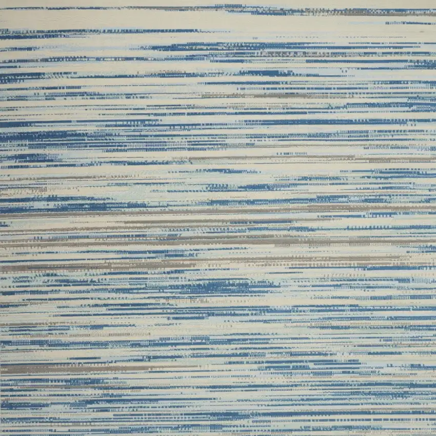 Ivory Blue and Gray Abstract Non Skid Area Rug Photo 9