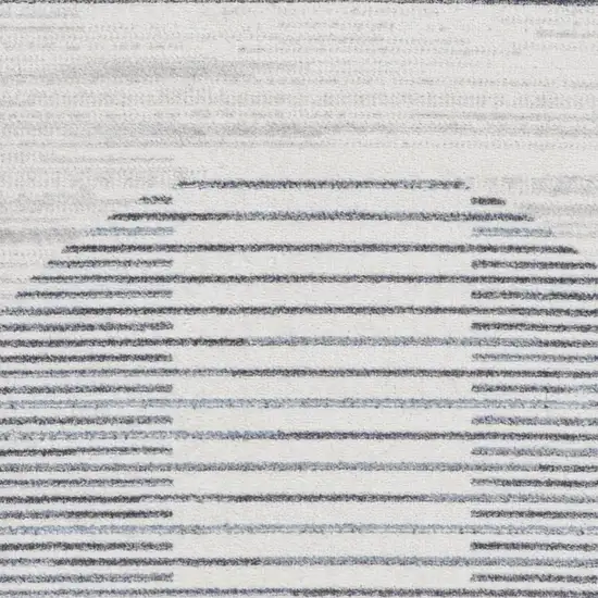 Ivory Blue and Gray Animal Print Power Loom Washable Area Rug Photo 5