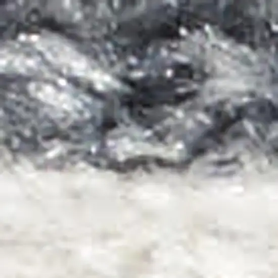 5' X 7' Ivory Blue and Gray Animal Print Washable Area Rug Photo 1