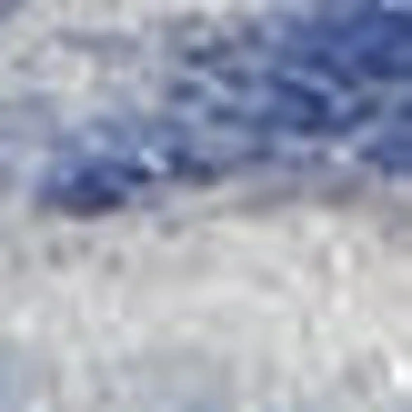 Ivory Blue and Gray Floral Distressed Non Skid Area Rug Photo 2