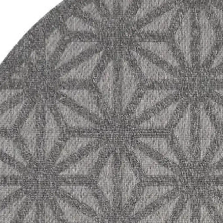 Ivory Blue and Gray Floral Non Skid Area Rug Photo 3