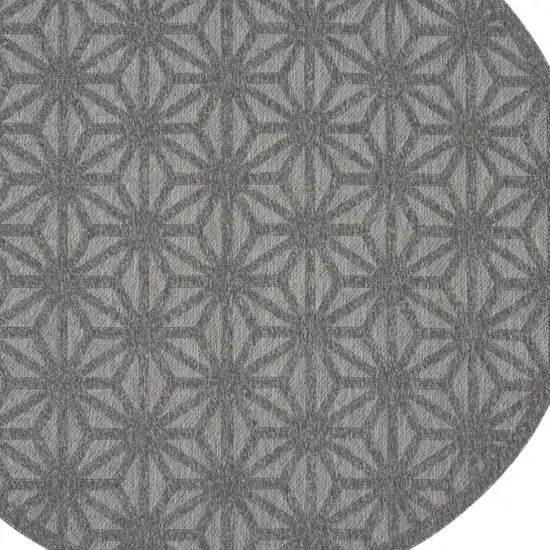 Ivory Blue and Gray Floral Non Skid Area Rug Photo 6