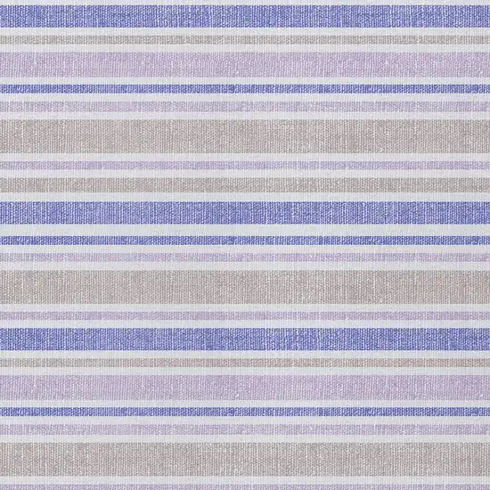 Ivory Blue And Gray Striped Washable Indoor Outdoor Area Rug Photo 7