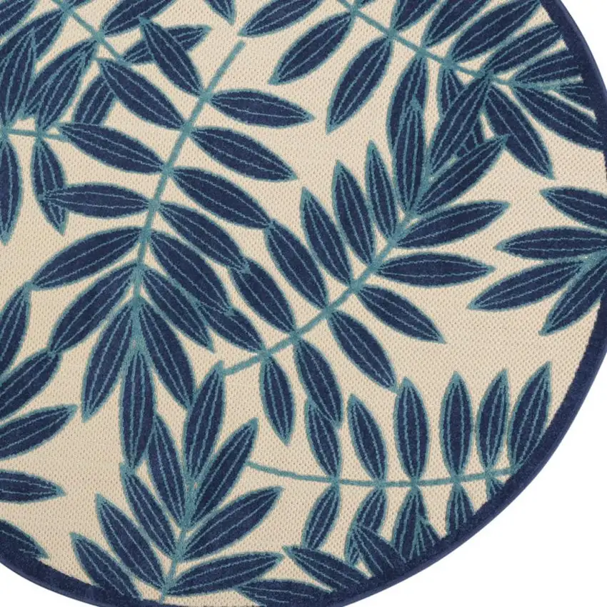 Ivory Blue and Orange Abstract Non Skid Area Rug Photo 6