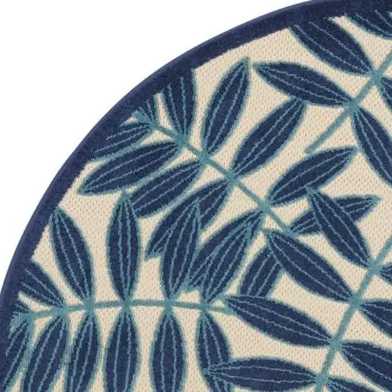 Ivory Blue and Orange Abstract Non Skid Area Rug Photo 3