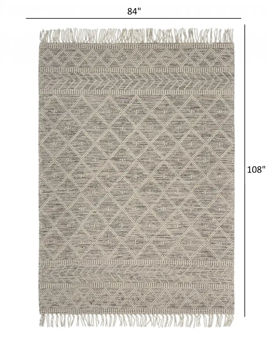Ivory Bohemian Diamonds Area Rug Photo 4