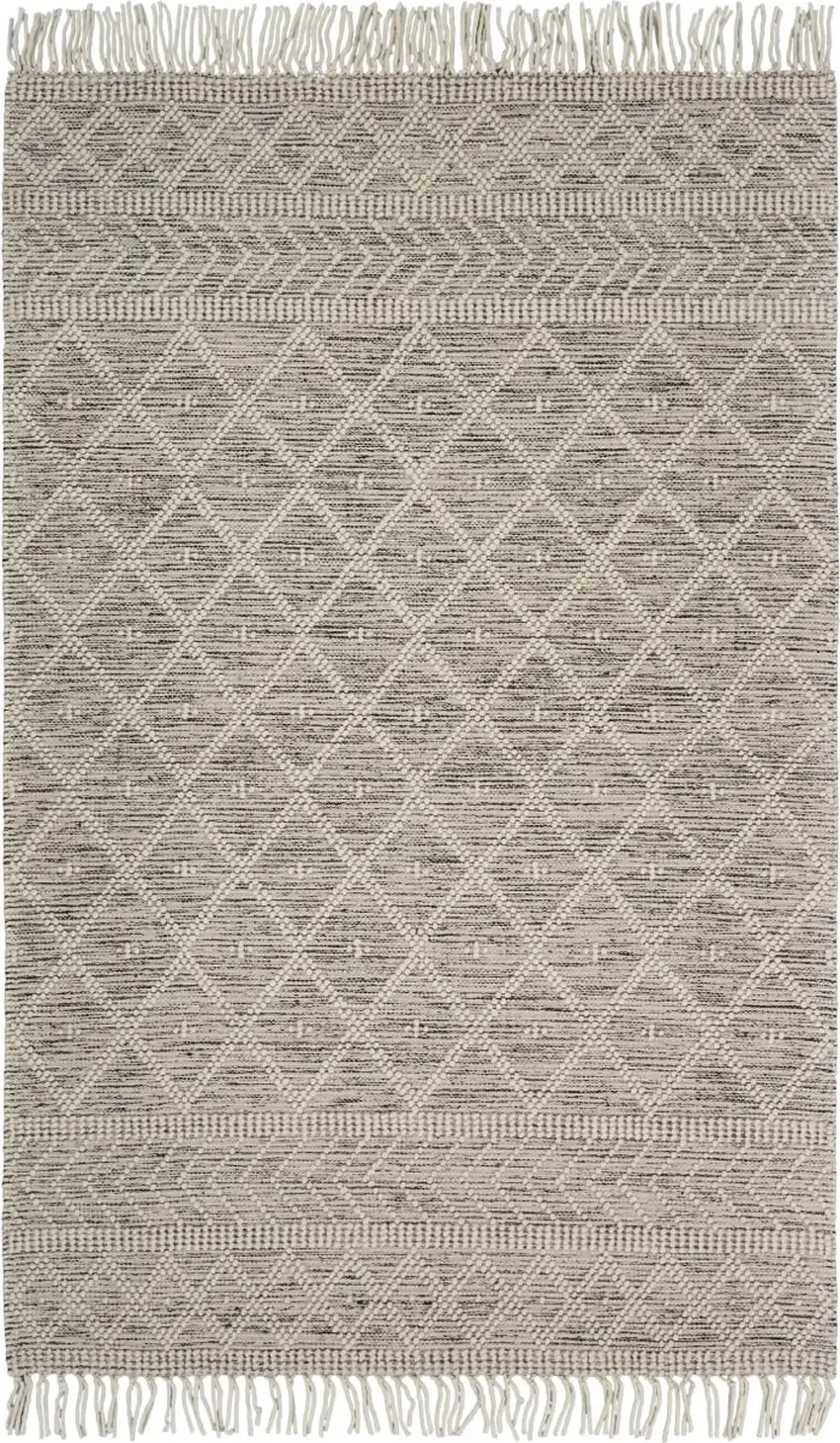 Ivory Bohemian Diamonds Area Rug Photo 1