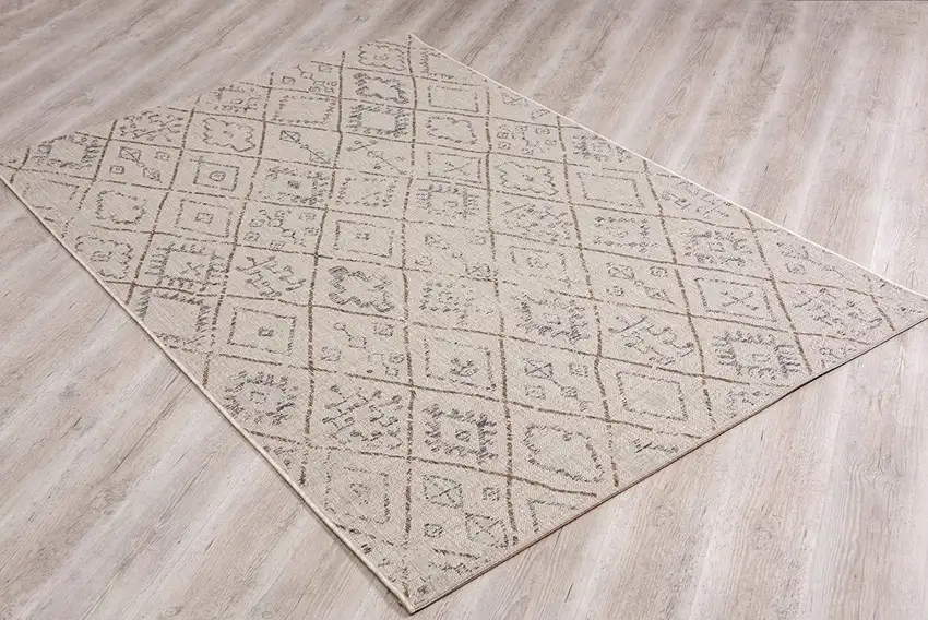 Ivory Boho Chic Berber Area Rug Photo 8