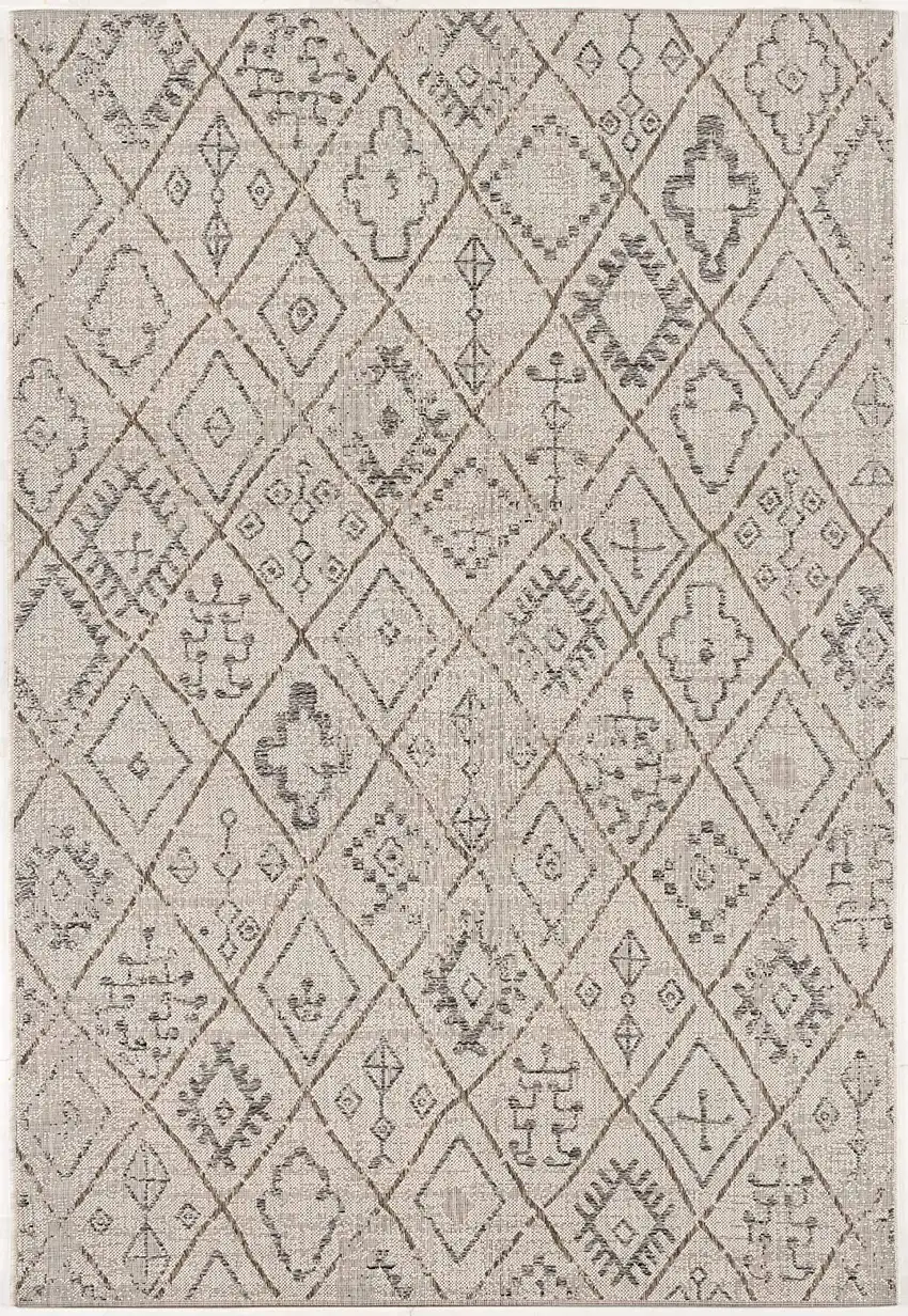 Ivory Boho Chic Berber Area Rug Photo 1
