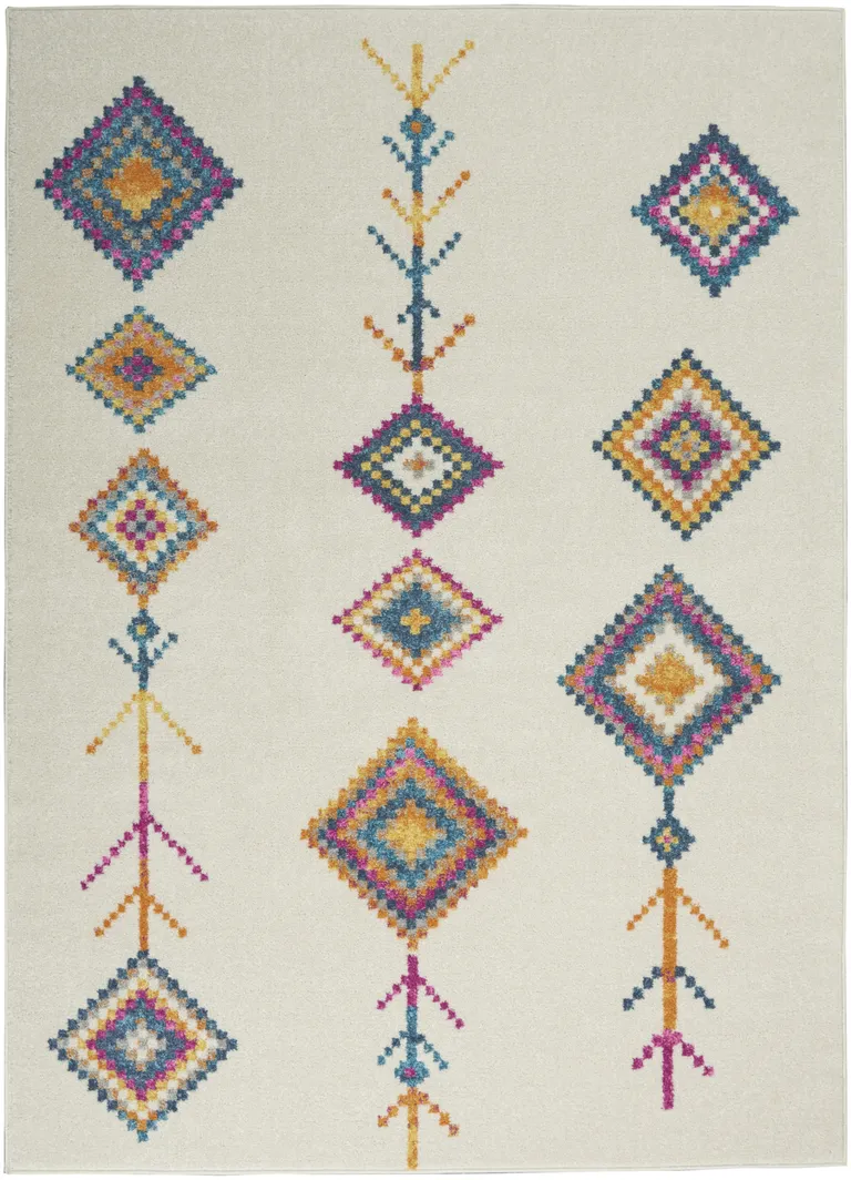 Ivory Boho Jewels Geometric Area Rug Photo 4