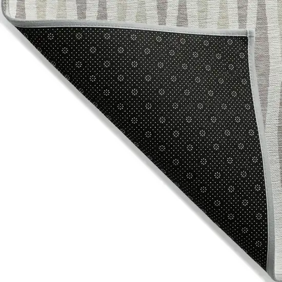 Ivory Brown And Beige Geometric Washable Indoor Outdoor Area Rug Photo 3