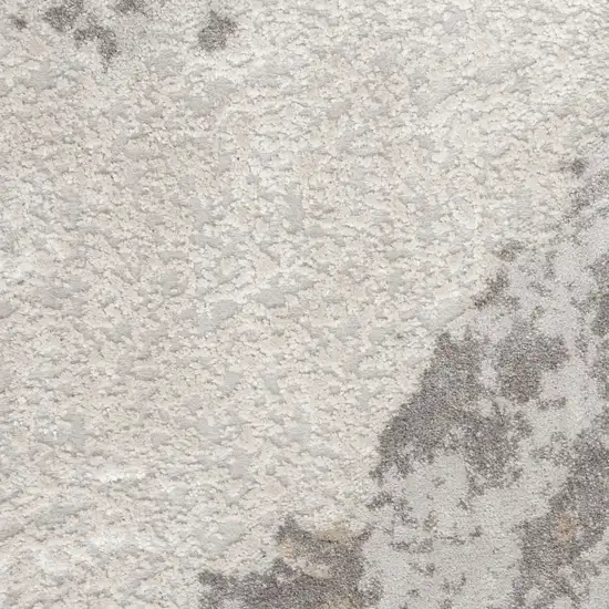Ivory Brown And Gray Abstract Area Rug Photo 3