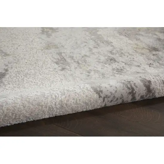 Ivory Brown And Gray Abstract Area Rug Photo 9