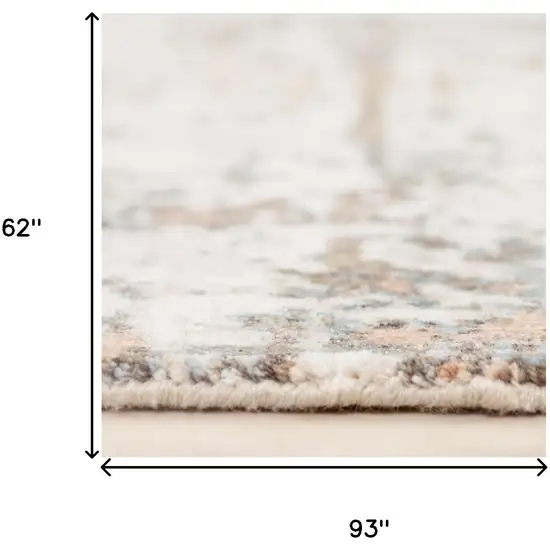 Ivory Brown And Gray Abstract Hand Carved Handmade Area Rug Photo 6