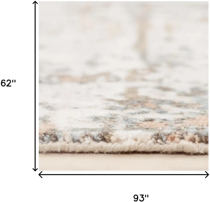 Ivory Brown And Gray Abstract Hand Carved Handmade Area Rug Photo 6