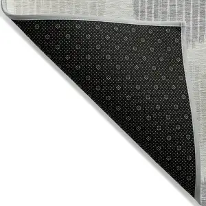 Photo of Ivory Brown And Gray Geometric Washable Indoor Outdoor Area Rug