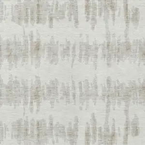 Photo of Ivory Brown And Gray Striped Washable Indoor Outdoor Area Rug