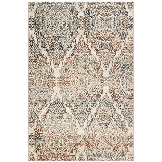 Ivory Oriental Area Rug Photo 2
