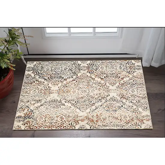 Ivory Oriental Area Rug Photo 1