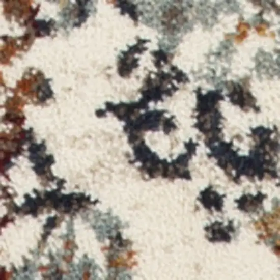 Ivory Oriental Runner Rug Photo 5