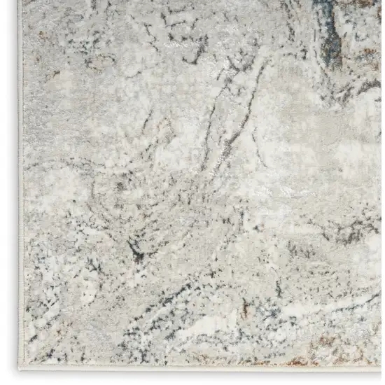 Ivory Brown and Gray Abstract Non Skid Area Rug Photo 7