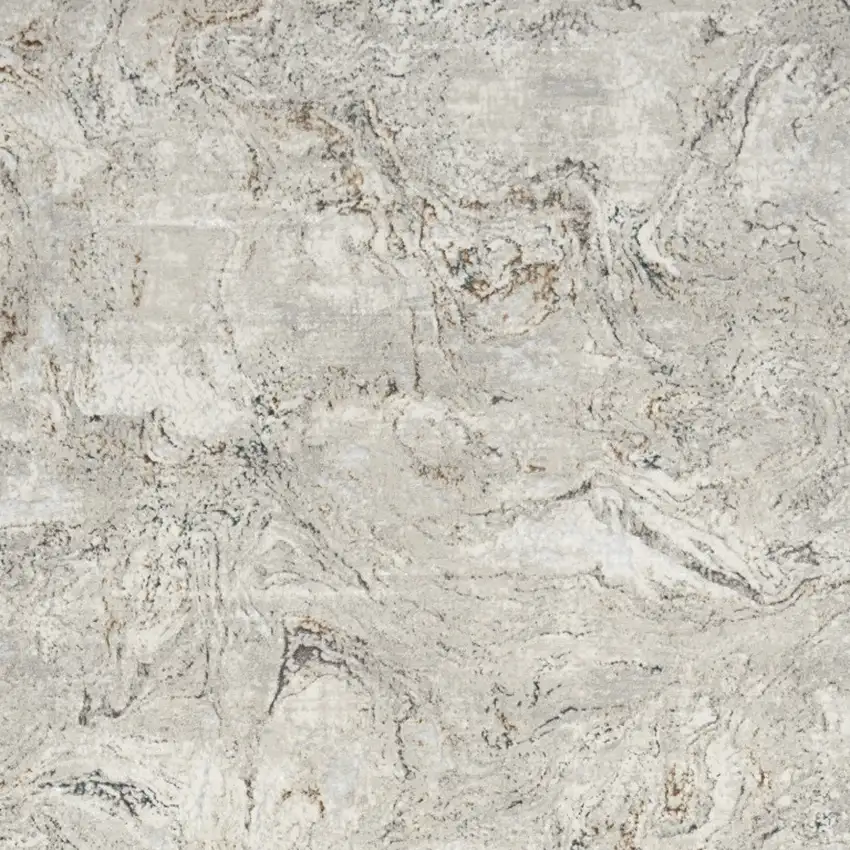 Ivory Brown and Gray Abstract Non Skid Area Rug Photo 4