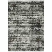 Photo of Ivory Charcoal Grey Blue Rust And Brown Abstract Power Loom Stain Resistant Area Rug