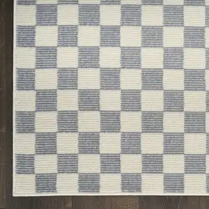 Photo of Ivory Checkered Area Rug