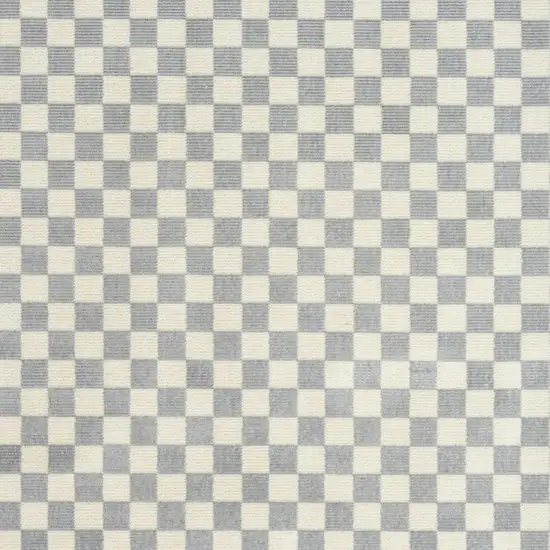 Ivory Checkered Area Rug Photo 7