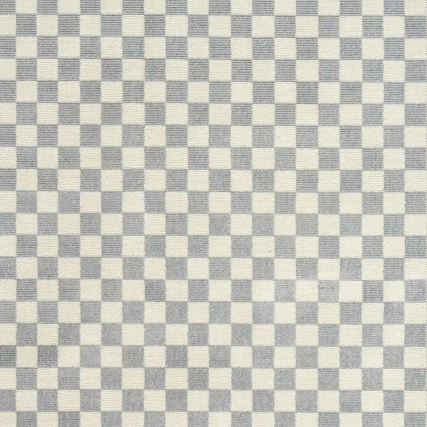 Ivory Checkered Area Rug Photo 7