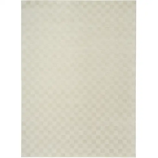 Ivory Checkered Area Rug Photo 2