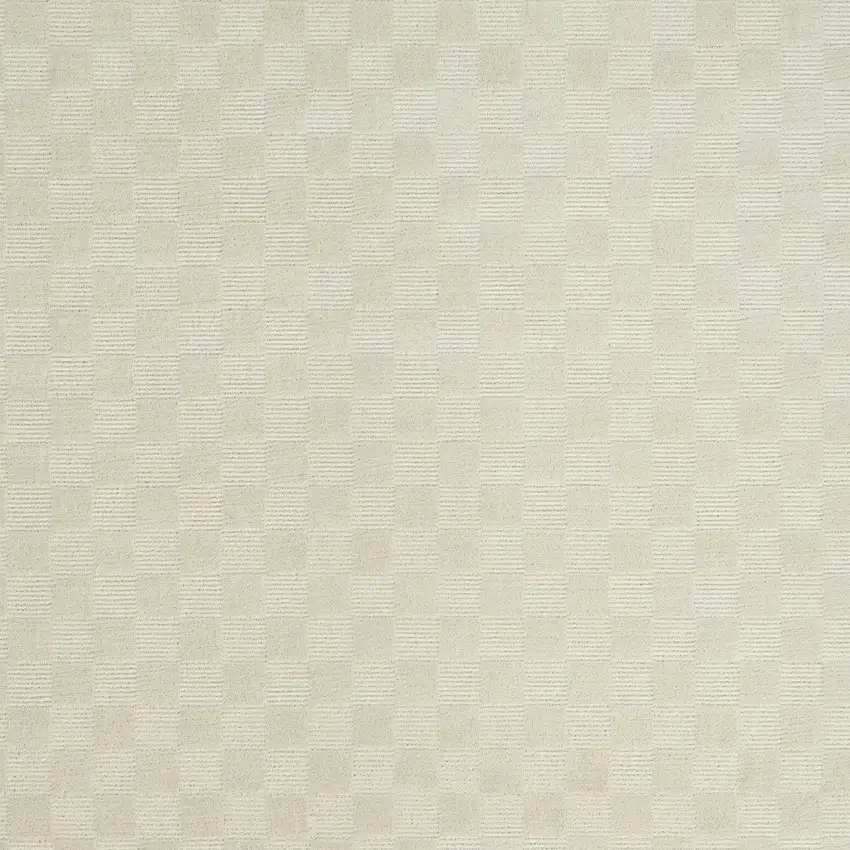 Ivory Checkered Area Rug Photo 6