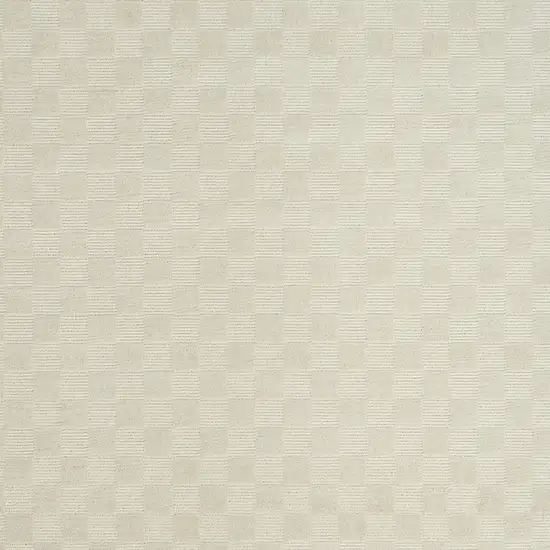 Ivory Checkered Area Rug Photo 6