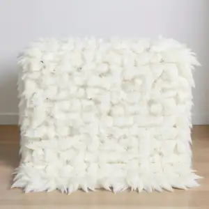 Photo of Ivory Checkered Area Rug