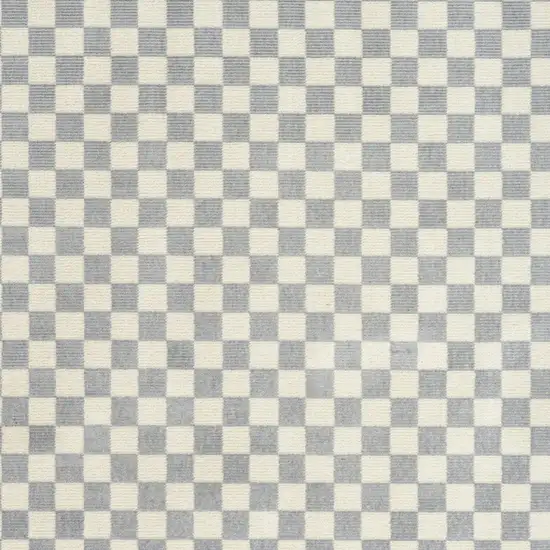 Ivory Checkered Area Rug Photo 7